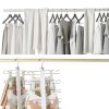 Mysig White Skirt Hanger with Anti‑Slip Clips Space Saving-3