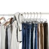 HOUSE DAY Clear Skirt Hangers 100PC Plastic with Anti‑Slip Clips-3
