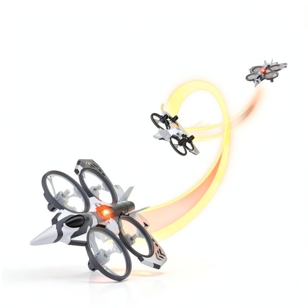 DEERC HT15 Grey Dual‑Mode Drone 360° Flip Crash‑Resistant Mini UAV-2