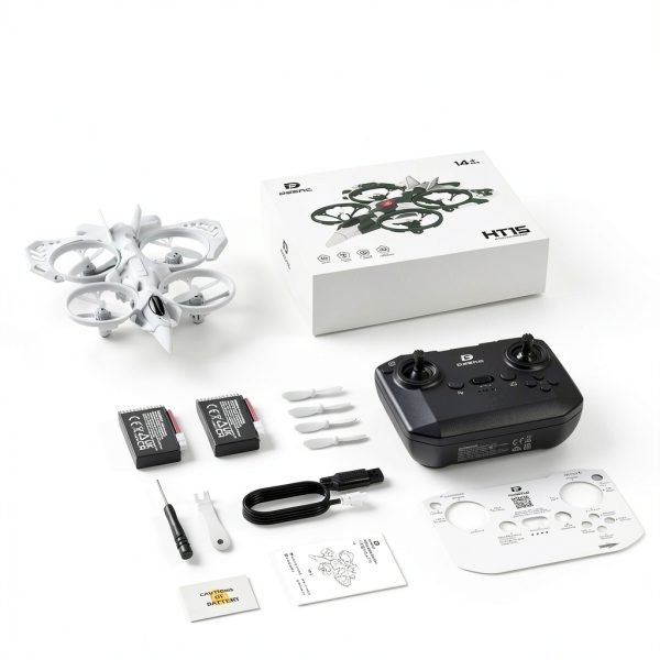 DEERC HT15 Grey Dual‑Mode Drone 360° Flip Crash‑Resistant Mini UAV-8