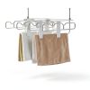 Mysig White Skirt Hanger with Anti‑Slip Clips Space Saving-4