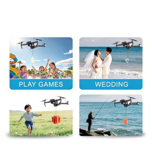 Aojudic Drone Payload Dropper Black 750g Capacity Remote Control-6