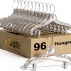 Quality Hangers Crystal Skirt & Suit Hangers Set 96 Clear Plastic-0