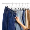 HOUSE DAY Clear Plastic Pants Hanger with Clips 50PC Heavy Duty-2
