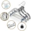 Quality Hangers Crystal Skirt & Suit Hangers Set 96 Clear Plastic-3