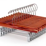 Kiesor Cedar Wood Skirt Hangers 12 Pack Natural Anti‑Slip-0
