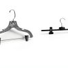 Quality Hangers Crystal Skirt & Suit Hangers Set 96 Clear Plastic-6
