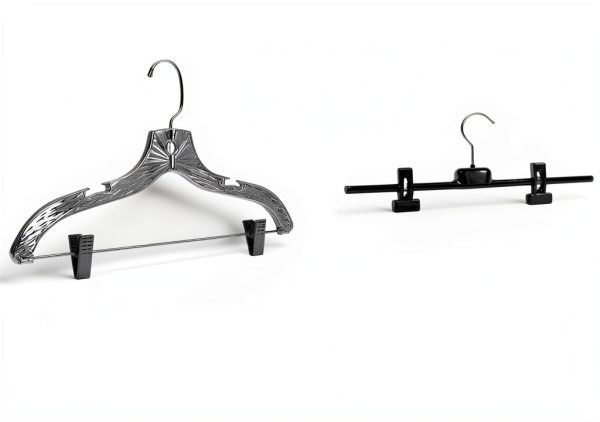 Quality Hangers Crystal Skirt & Suit Hangers Set 96 Clear Plastic-6