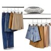 HOUSE DAY Clear Skirt Hangers 100PC Plastic with Anti‑Slip Clips-7