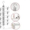 Mysig White Skirt Hanger with Anti‑Slip Clips Space Saving-1