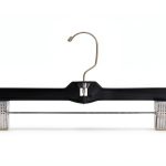 Nahanco 14" Black Plastic Skirt Hanger Chrome Swivel Hook Model 2600RC-0