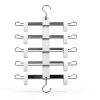 Mysig White Skirt Hanger with Anti‑Slip Clips Space Saving-2
