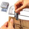 HOUSE DAY Clear Skirt Hangers 100PC Plastic with Anti‑Slip Clips-4