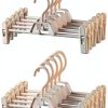 DOITOOL Space Saving Plastic Skirt Hanger Set 10 Medium White with-0