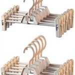 DOITOOL Space Saving Plastic Skirt Hanger Set 10 Medium White with-0