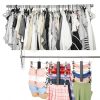 KAQUBE Skirt Hanger 2‑Pack Black Wood Space‑Saving Rotating Hook-5