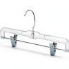 HOUSE DAY Clear 25PC Plastic Skirt & Pants Hangers with Clips-8