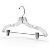 Quality Hangers Crystal Skirt & Suit Hangers Set 96 Clear Plastic-2