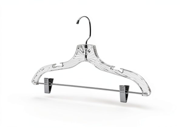 Quality Hangers Crystal Skirt & Suit Hangers Set 96 Clear Plastic-2