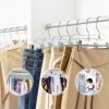 HOUSE DAY Clear 25PC Plastic Skirt & Pants Hangers with Clips-6