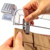 HOUSE DAY Clear 25PC Plastic Skirt & Pants Hangers with Clips-4