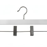 Butler Luxury Whitewash Skirt Hanger Set of 5 Heavy Duty Wood-0