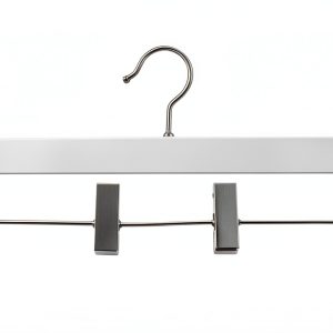 Butler Luxury Whitewash Skirt Hanger Set of 5 Heavy Duty Wood-0