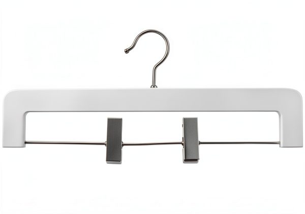 Butler Luxury Whitewash Skirt Hanger Set of 5 Heavy Duty Wood-0