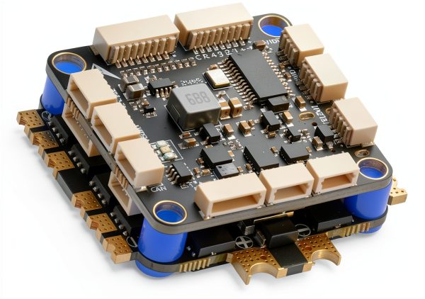 AERO SELFIE H743 Flight Controller + 45A ESC Stack Blue 4K Drone Kit-0