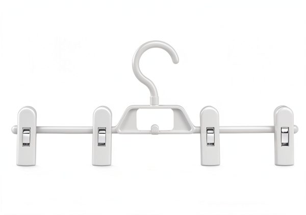 DOITOOL Space Saving Plastic Skirt Hanger Set 10 Medium White with-3