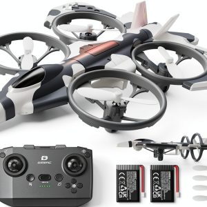 DEERC HT15 Grey Dual‑Mode Drone 360° Flip Crash‑Resistant Mini UAV-0