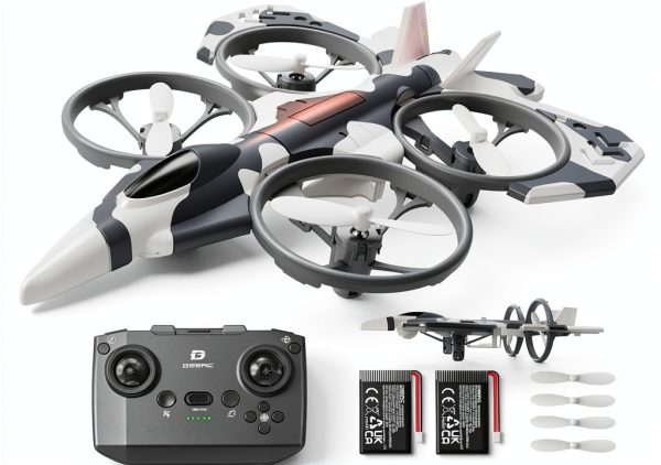 DEERC HT15 Grey Dual‑Mode Drone 360° Flip Crash‑Resistant Mini UAV-0