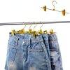 Gold Skirt Hanger with Adjustable Clips by Meyeyaia 12in Iron-3