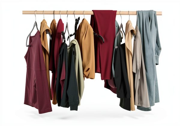 MORALVE Beech Wood Skirt Hanger 2‑Pack Natural Space‑Saving Organizer-2