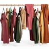 MORALVE Beech Wood Skirt Hanger 2‑Pack Space‑Saving Closet Organizer-2