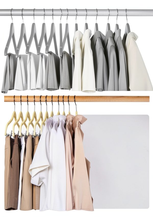 Velvet Pants Hangers cozymood 36 Pack Beige Anti‑Slip Rotatable-6
