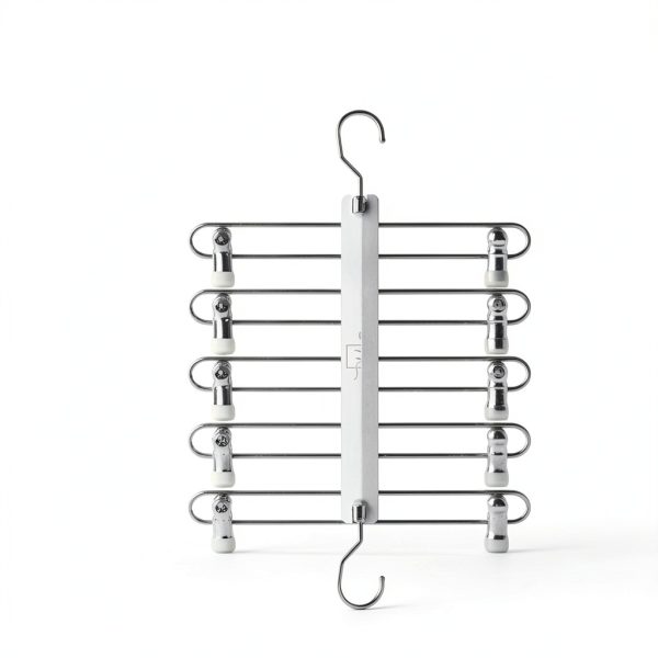 MORALVE Beech Wood Skirt Hanger 2‑Pack Space‑Saving Closet Organizer-4