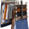 MORALVE Skirt Hanger Set 2 Pack Beech Wood Heavy Duty Space Saving-0