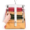 MORALVE Beech Wood Skirt Hanger 2‑Pack Space‑Saving Closet Organizer-6