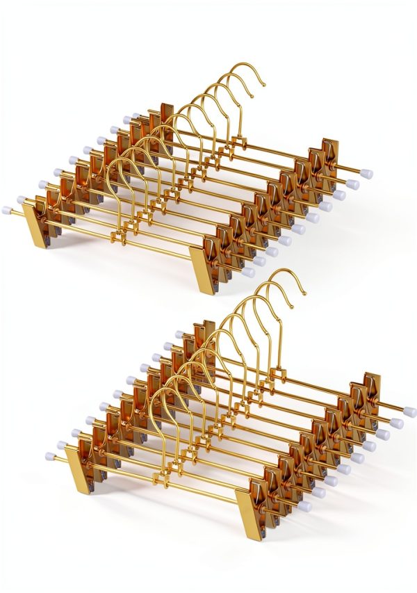 Gold Skirt Hanger with Adjustable Clips by Meyeyaia 12in Iron-0