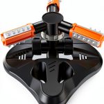 Garden Sprinkler WOVUU 360° Automatic Rotating with 36 Nozzles Orange-0