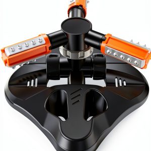 Garden Sprinkler WOVUU 360° Automatic Rotating with 36 Nozzles Orange-0