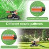 Garden Sprinkler WOVUU 360° Automatic Rotating with 36 Nozzles Orange-5