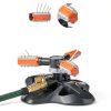Garden Sprinkler WOVUU 360° Automatic Rotating with 36 Nozzles Orange-4